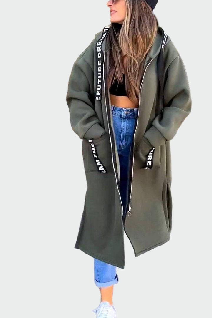 Martina - dlhý kabát s kapucňou
