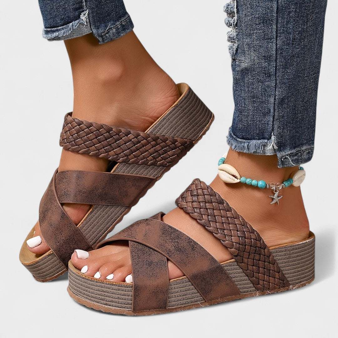 Buty - Ortopedické kožené sandále