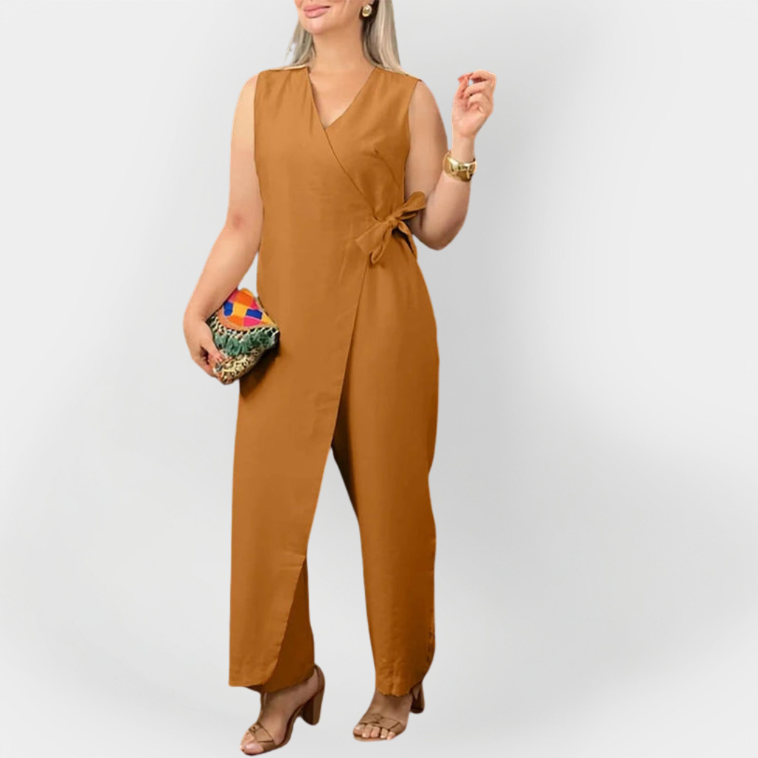 Štýlový Jumpsuit Bez Rukávov