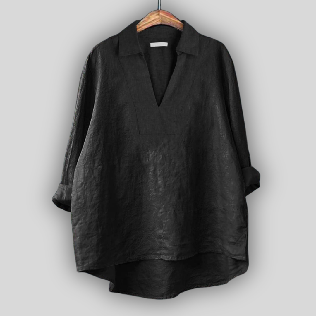 Linenová blúzka Strieborná Elegancia