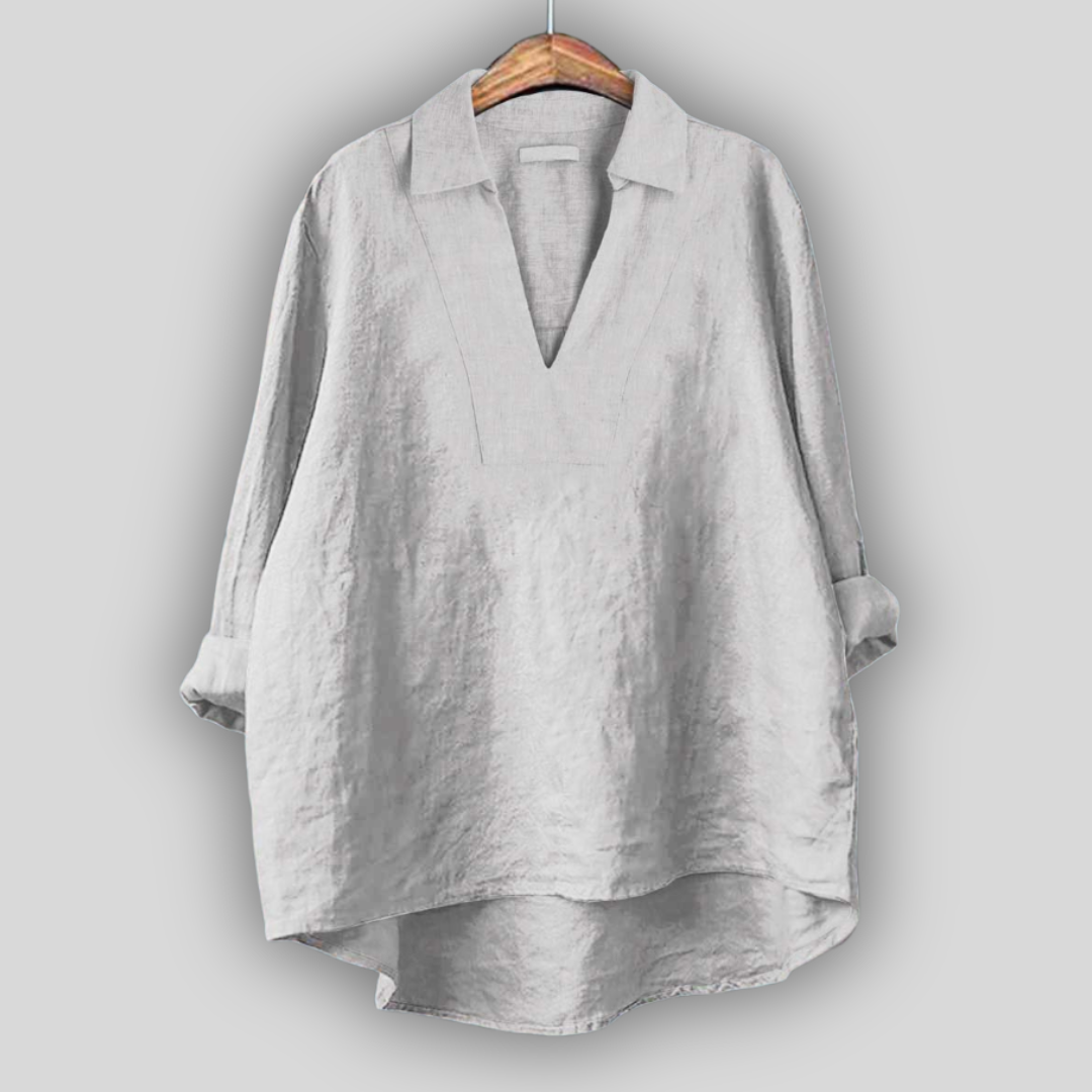 Linenová blúzka Strieborná Elegancia