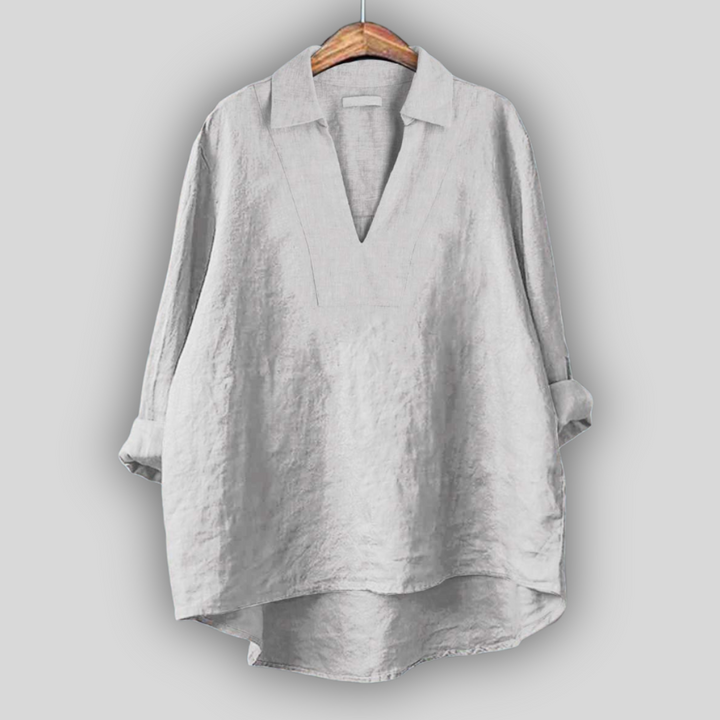 Linenová blúzka Strieborná Elegancia