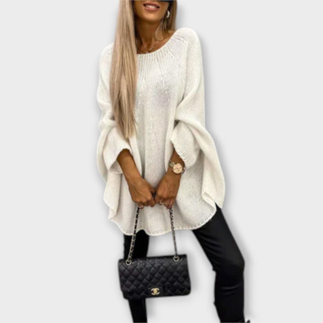 Miluša - Elegantný dámsky sveter s okrúhlym výstrihom