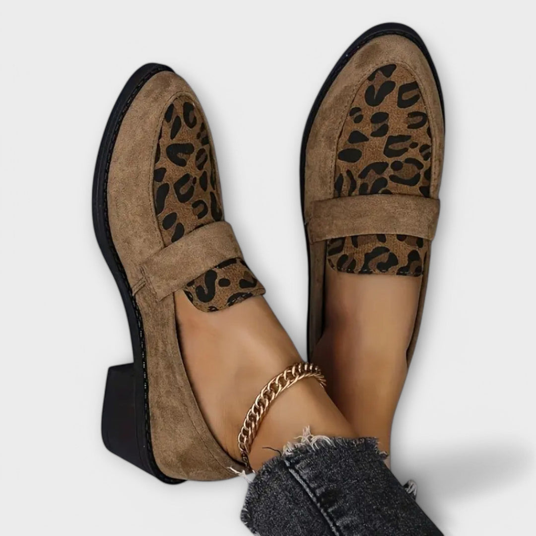 Camila - Elegantné topánky s leopardím vzorom