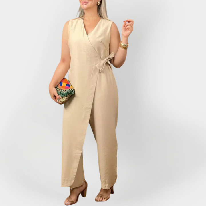 Štýlový Jumpsuit Bez Rukávov