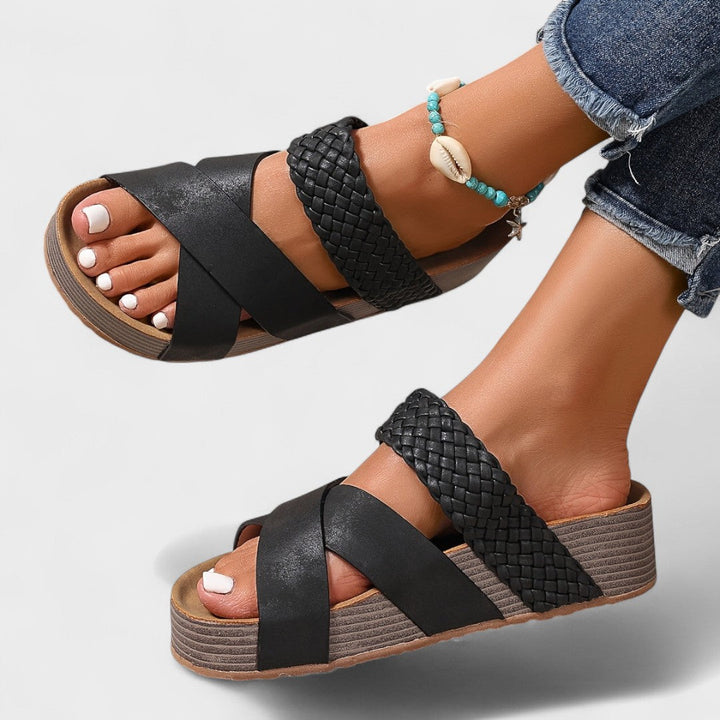 Buty - Ortopedické kožené sandále