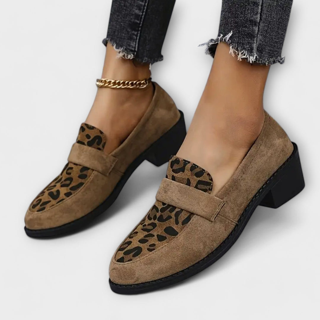 Camila - Elegantné topánky s leopardím vzorom