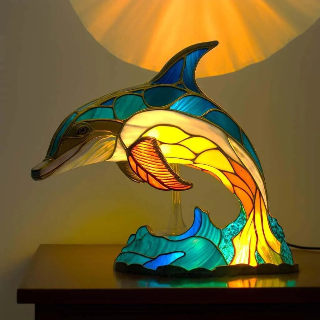 Plachta - Lampa s vitrážom