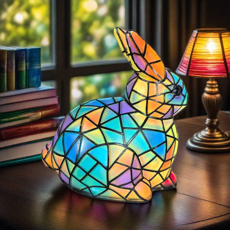 Dážď - Vitrážová lampa