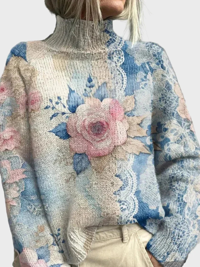 Elegantný Sveter s Čipkovými Detailmi