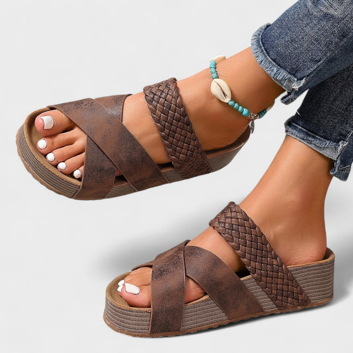 Buty - Ortopedické kožené sandále