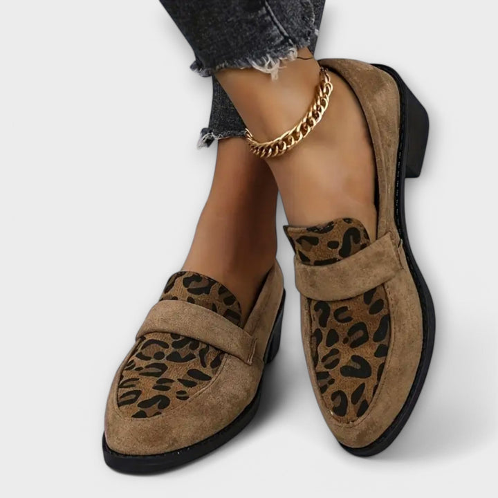 Camila - Elegantné topánky s leopardím vzorom