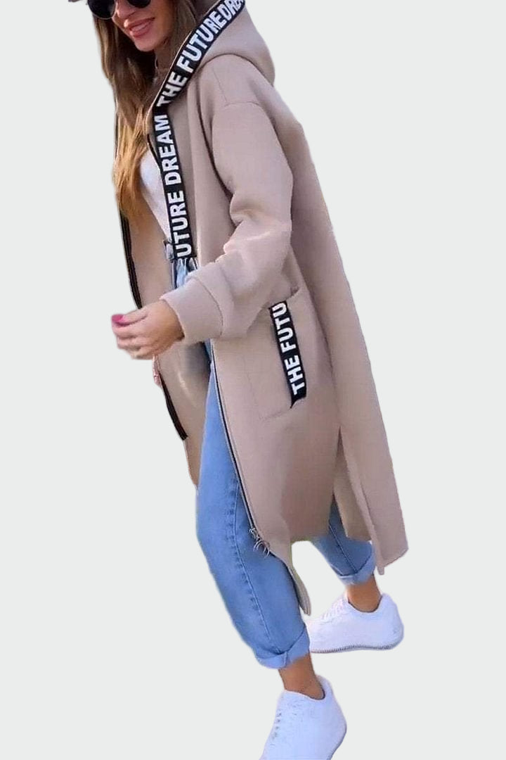 Martina - dlhý kabát s kapucňou