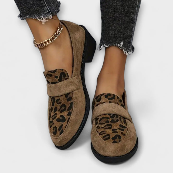 Camila - Elegantné topánky s leopardím vzorom