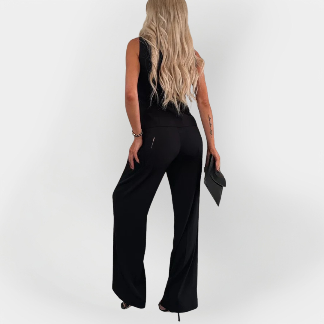 Elegantný Set Nohavíc a Topu Bez Rukávov