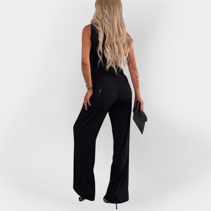 Elegantný Set Nohavíc a Topu Bez Rukávov