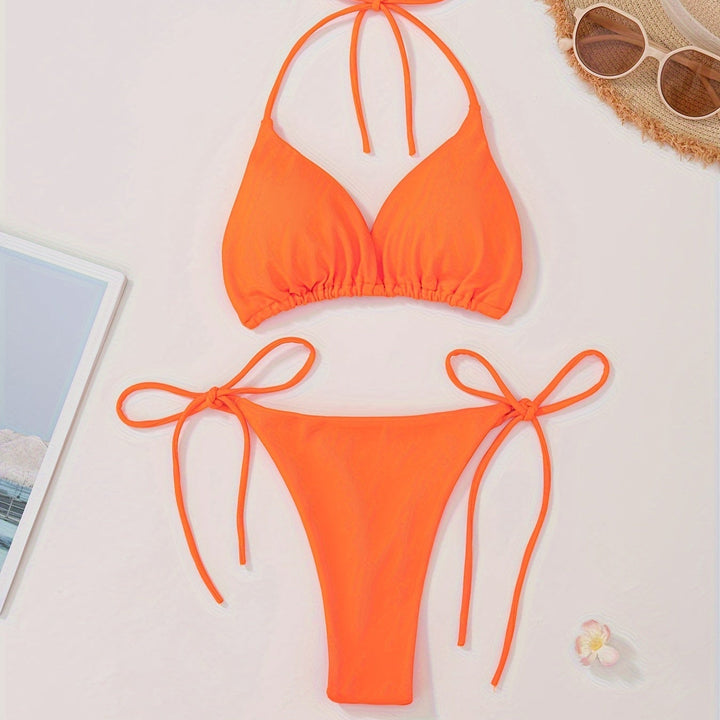 Halteris bikiny s V tvarom nohavicami