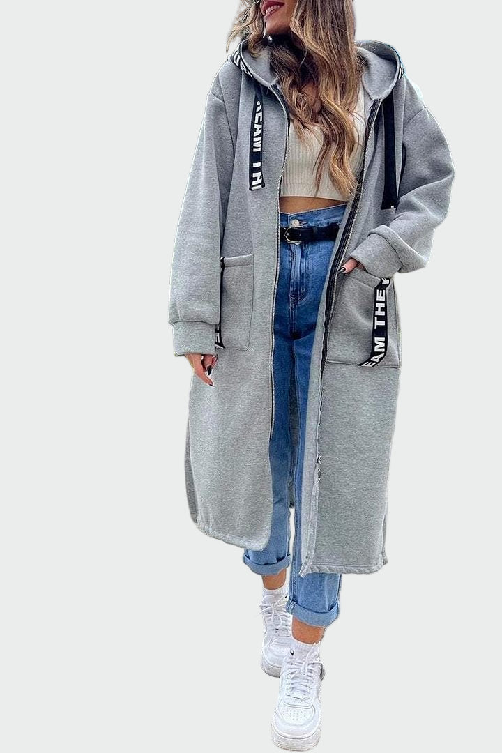 Martina - dlhý kabát s kapucňou