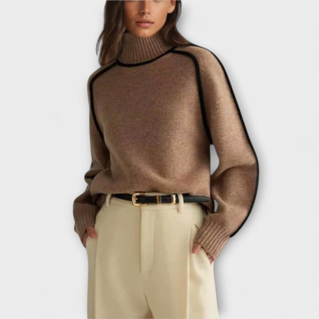 Eva - Mäkky a elegantný sveter s vysokým golierom