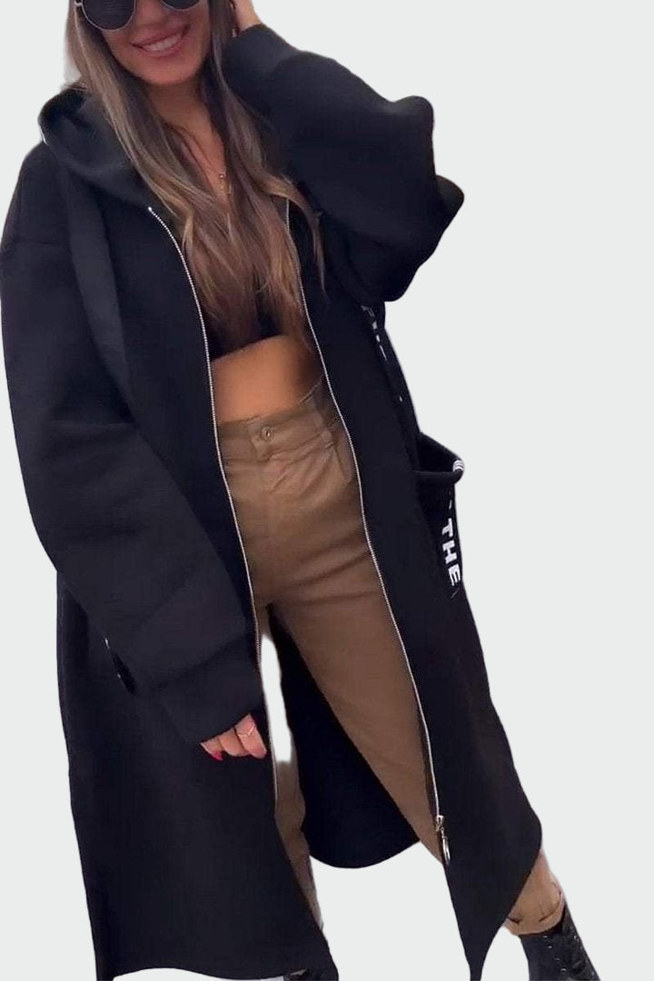 Martina - dlhý kabát s kapucňou